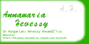 annamaria hevessy business card